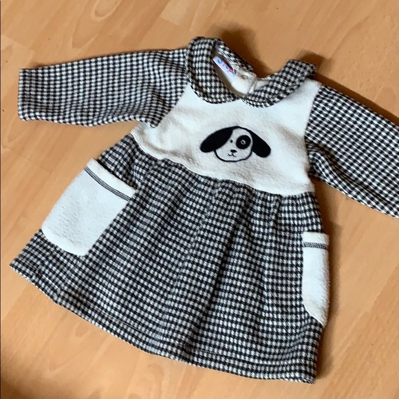 Cute fleece “puppy” infant dress 12mth - Picture 1 of 4
